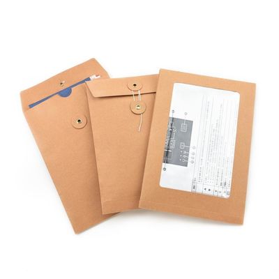 Busta in stile tascabile Kraft marrone senza guscio per documenti importanti